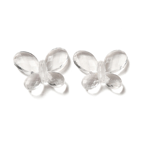 

PandaHall Transparent Acrylic Beads, Faceted Butterfly, Clear, 13.5x17x4.5mm, Hole: 1.6mm, about 1136pcs/500g Acrylic Butterfly Clear