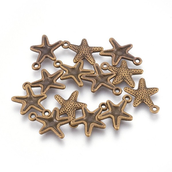 Tibetan Style Alloy Starfish/Sea Stars Charms
