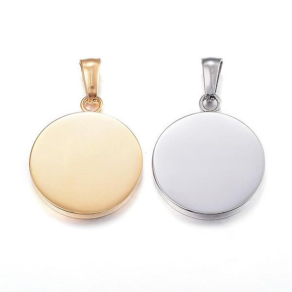 

PandaHall 304 Stainless Steel Pendants, Flat Round, Stamping Blank Tag, Mixed Color, 23.5x20x2mm, Hole: 3.5x7mm 304 Stainless Steel Flat...
