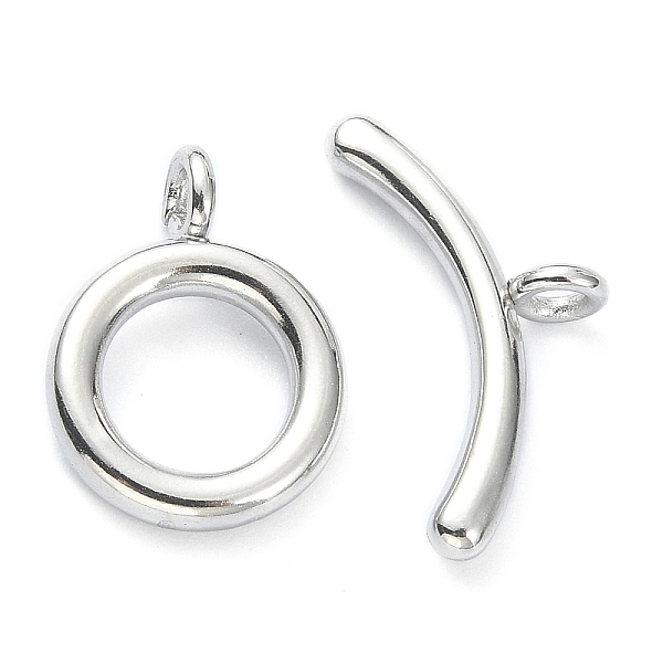 

PandaHall 304 Stainless Steel Toggle Clasps, with Open Jump Rings, Round Ring, Stainless Steel Color, Bar: 18.5x9x4mm, Hole: 2mm, O-shape...