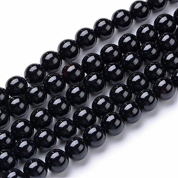 

PandaHall Natural Black Onyx Round Bead Strands, Dyed, 10~10.5mm, Hole: 1.2mm, about 36pcs/strand, 15.5 inch Black Onyx Round