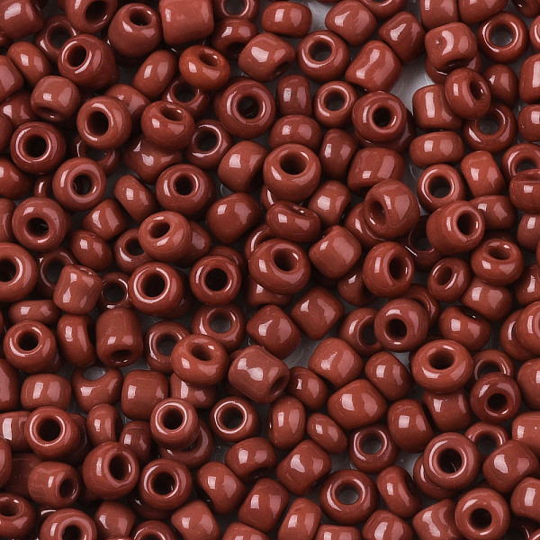 

PandaHall Glass Seed Beads, Opaque Colours Seed, Small Craft Beads for DIY Jewelry Making, Round, Dark Red, 2mm, Hole:1mm, about...