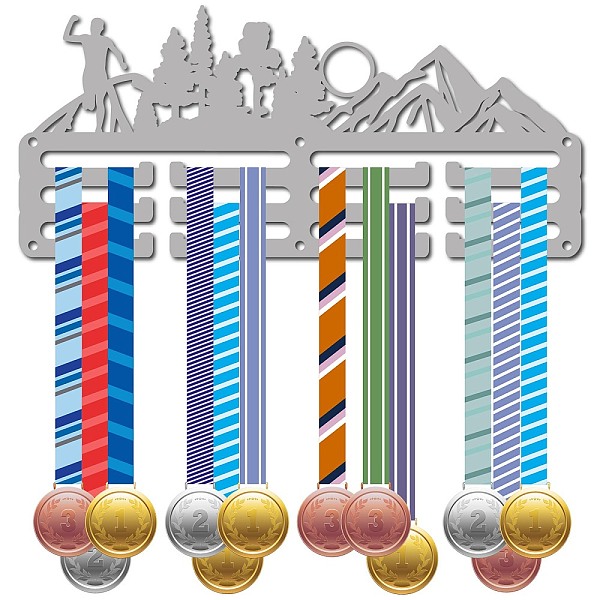 

PandaHall Iron Medal Holder, Medal Display Hanger Rack, Medal Holder Frame, with Standoff Pins, Mountain, 130x290mm, Hole: 5mm Iron Mountain