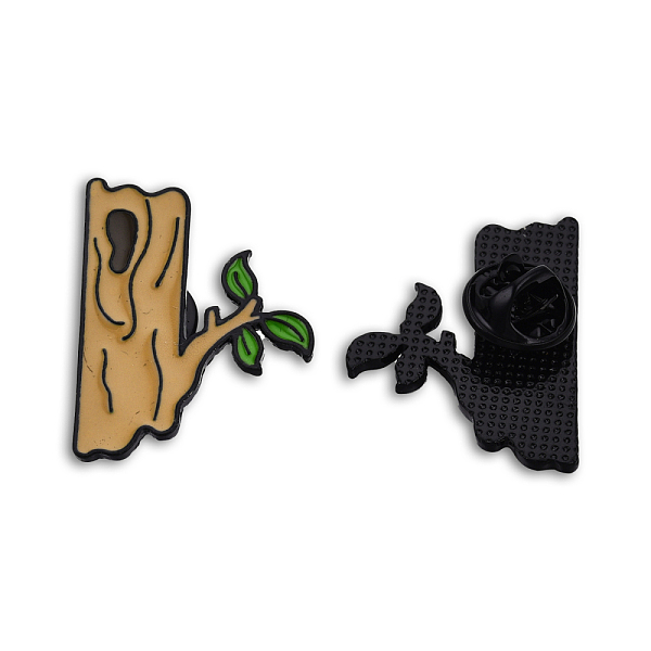 

PandaHall Tree Trunk Shape Enamel Pin, Electrophoresis Black Plated Alloy Badge for Backpack Clothes, Nickel Free & Lead Free, Peru..., Brown