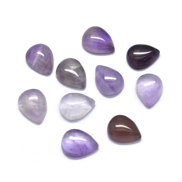 

PandaHall Natural Amethyst Cabochons, teardrop, 8x6x3mm Amethyst Teardrop
