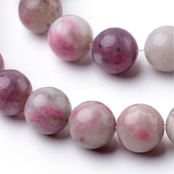 

PandaHall Dyed Round Natural Pink Tourmaline Beads Strands, 10mm, Hole: 1mm, about 40pcs/strand, 15.3 inch Tourmaline Round