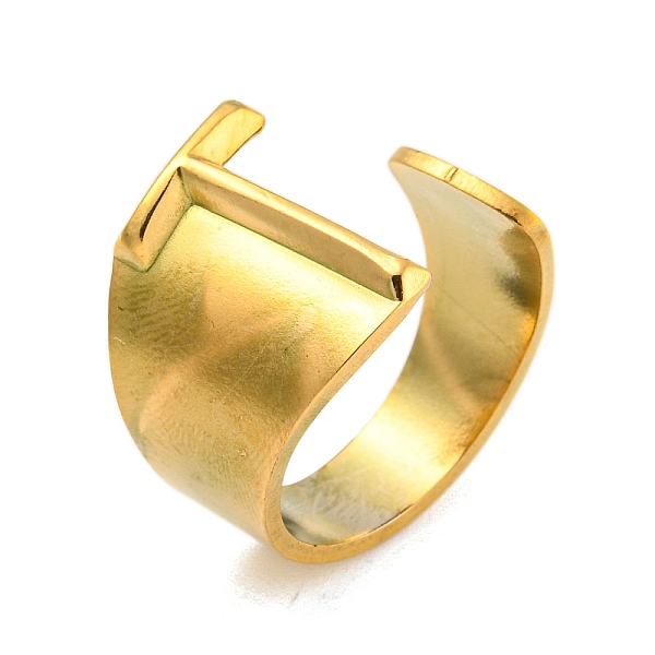 

PandaHall Vacuum Plating 201 Stainless Steel Cuff Rings, Letter T, Inner Diameter: 18mm 201 Stainless Steel Letter T