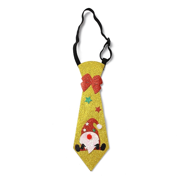 

PandaHall Chistmas Theme Non-woven Fabrics Necktie, for Boy, with Elastic Band, Gnome, Inner Diameter: 77~137mm Cloth Gnome