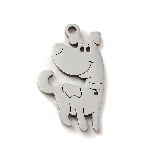 

PandaHall 201 Stainless Steel Pendants, Laser Cut, Dog, Stainless Steel Color, 17x10x1mm, Hole: 1.2mm 201 Stainless Steel Dog