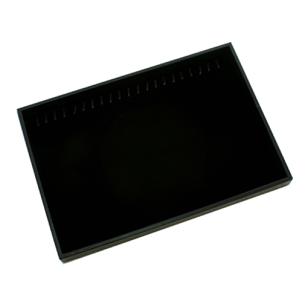 

PandaHall Plastic Bracelet Display, Rectangle, Black, about 35cm long, 24cm wide, 3cm high Plastic Black