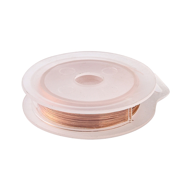 

PandaHall Round Copper Wire for Jewelry Making, Red Copper, 26 Gauge, 0.4mm, about 15m/roll Copper Round