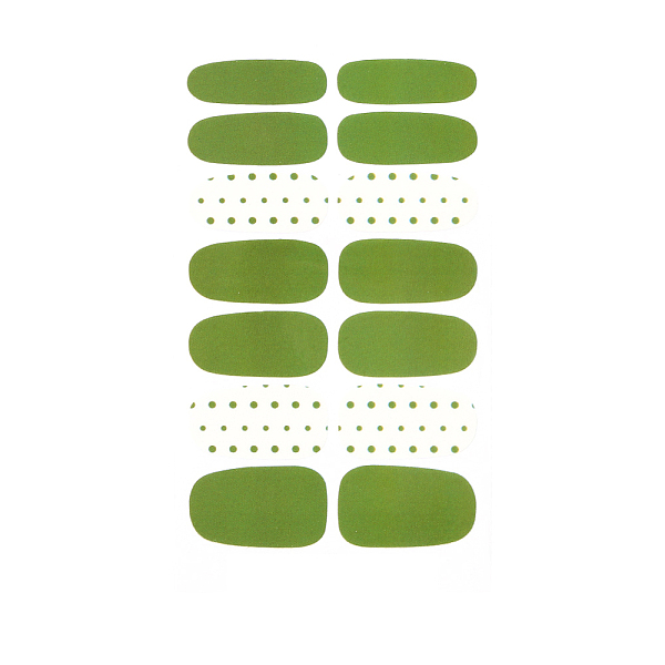 

PandaHall Full Cover Nail Wraps Stickers, Polka Dot Style UV Gel Polish Nail Wraps Strips Decals, For Nail Tips Decorations, Green, 10x5.5cm...