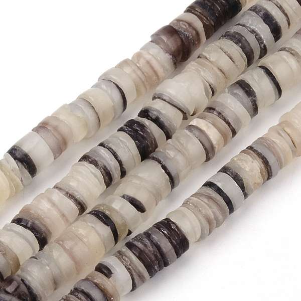 

PandaHall Black Lip Shell Beads Strands, Natural Color, Disc, 4~5x0.5~5mm, Hole: 1mm, about 185pcs/strand, 23.62 inch Black Lip Shell Disc..., Brown