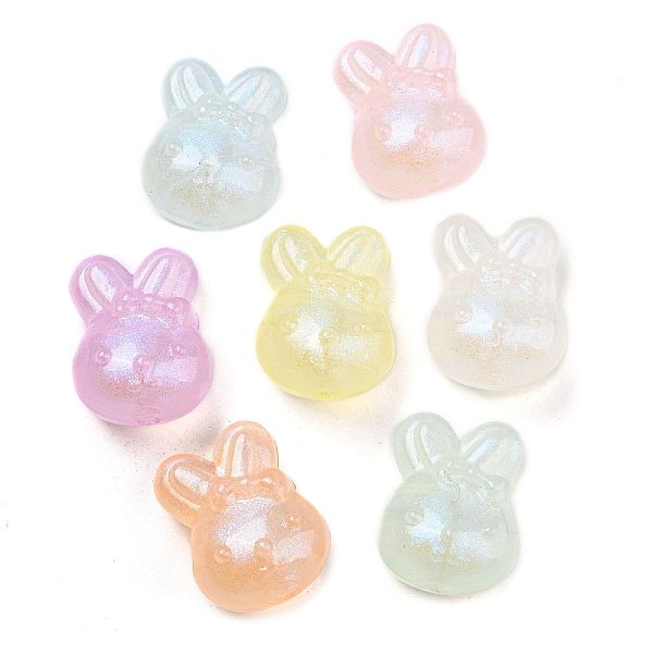 

PandaHall Luminous Acrylic Beads, Glitter Beads, Glow in the Dark, Rabbit Head, Mixed Color, 18x14x11mm, Hole: 3mm, about 333pcs/500g..., Multicolor