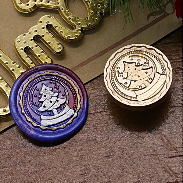 

PandaHall Christmas Series Wax Seal Brass Stamp Head, for Wax Seal Stamp, Golden, Christmas Tree, 25x14mm, Inner Diameter: 7.5mm Brass...