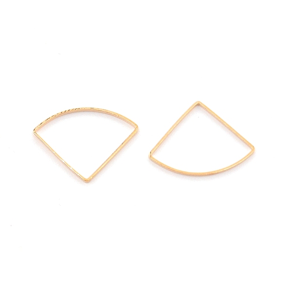 

PandaHall Brass Linking Rings, for Jewelry Making, Sector/Fan, Light Gold, 15x20.5x1mm Brass Others