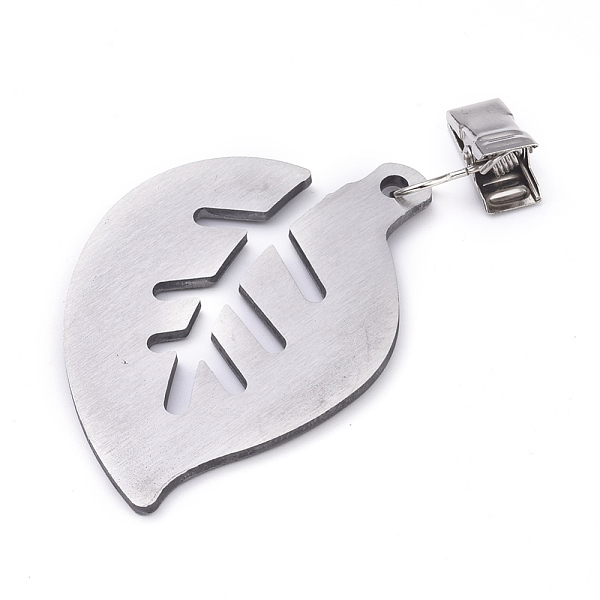 

PandaHall 430 Stainless Steel Leaf Shaped Table Cover Tablecloth Weights, Stainless Steel Color, 98x49x2.5mm Stainless Steel