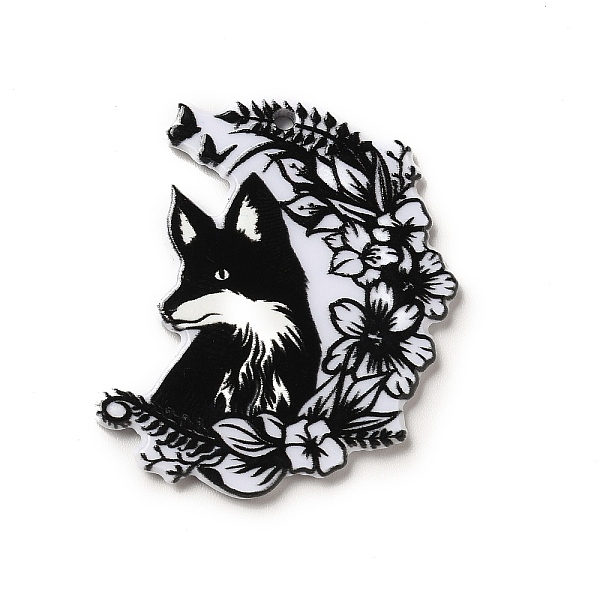 

PandaHall Printed Acrylic Pendants, Dog Pattern, 32.5x30x2.5mm, Hole: 1.8mm Acrylic Dog Black