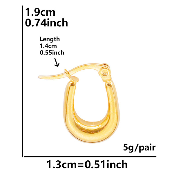 

PandaHall Stylish Stainless Steel Hoop Earrings for Women Stainless Steel