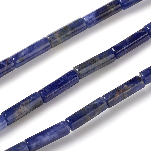 

PandaHall Natural Sodalite Beads Strands, Column, 13~14x4mm, Hole: 1mm, about 30pcs/strand, 15.9 inch(40.5cm) Sodalite Column