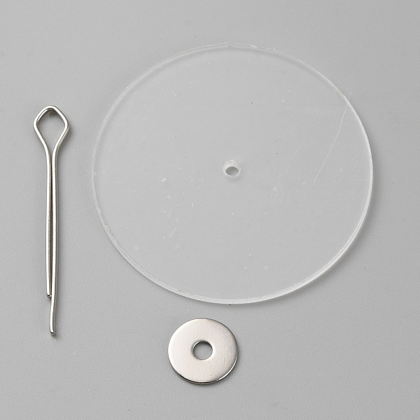 

PandaHall Doll Rotatable Joints Accessories, for DIY Crafts Toys Teddy Bear Making, with Plastic Discs, Iron Washers & Pins, Platinum..., Clear