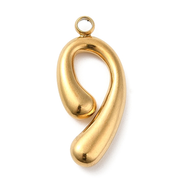 

PandaHall Ion Plating(IP) 304 Stainless Steel Pendants, Number 9 Charm, Golden, 26x11.5x3.5mm, Hole: 2.2mm 304 Stainless Steel Number