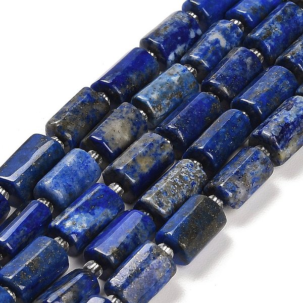 

PandaHall Natural Lapis Lazuli Beads Strands, with Seed Beads, Faceted Column, 9~11x6~7.5x6~7.5mm, Hole: 1.2mm, about 30pcs/strand...