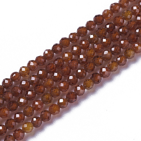 

PandaHall Cubic Zirconia Beads Strands, Faceted, Round, Dark Orange, 3x2.5~3mm, Hole: 0.3mm, about 114~141pcs/strand, 15.1~16.4 inch...
