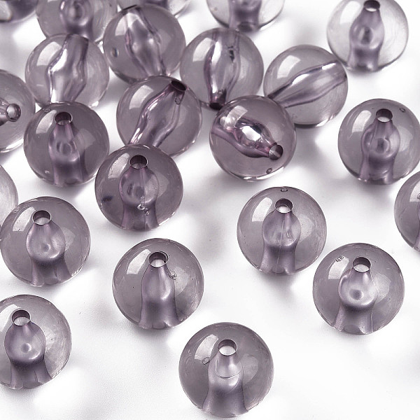 

PandaHall Transparent Acrylic Beads, Round, Lavender, 16x15mm, Hole: 2.8mm, about 220pcs/500g Acrylic Round Purple