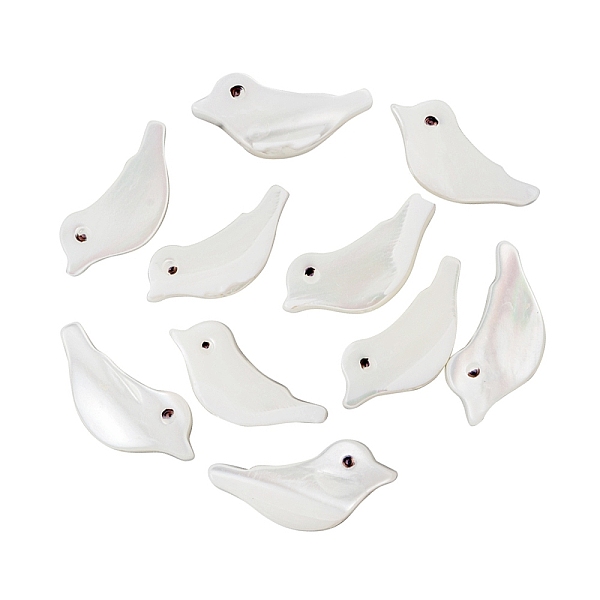 

PandaHall Natural Trochid Shell/Trochus Shell Beads, Bird, Seashell Color, 6x15x2mm, Hole: 0.7mm Trochus Shell Bird
