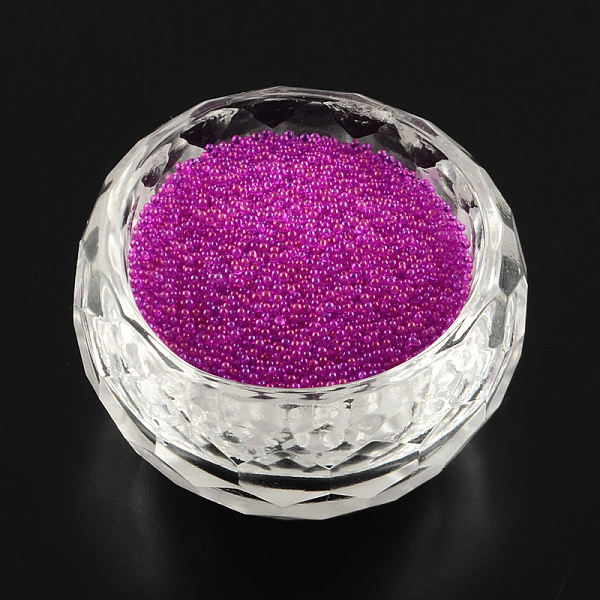 

PandaHall AB-Color Plated DIY 3D Nail Art Decoration Mini Glass Beads, Tiny Caviar Nail Beads, Medium Violet Red, 0.6~0.8mm, about 450g/bag...