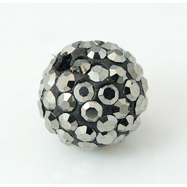 

PandaHall Pave Disco Ball Beads, Polymer Clay Rhinestone Beads, Grade A, Round, Jet Hematite, 6mm, Hole: 0.8mm Polymer Clay+Glass Rhinestone..., Black