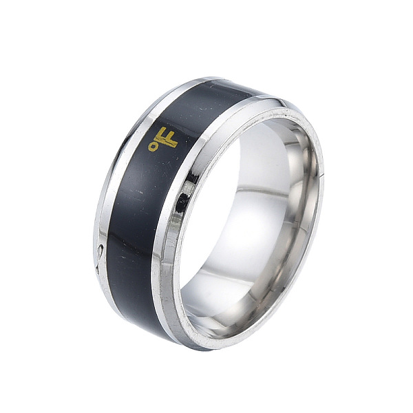 

PandaHall 201 Stainless Steel Fahrenheit Scale Pattern Finger Ring for Women, Stainless Steel Color, Inner Diameter: 17mm 201 Stainless...