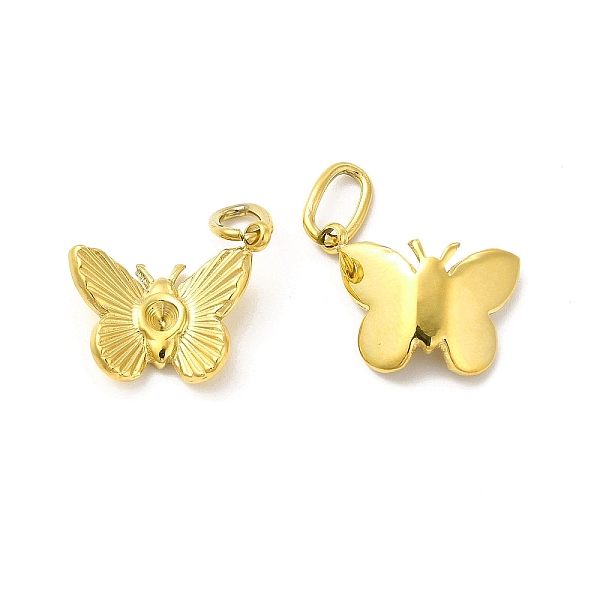 

PandaHall Ion Plating(IP) 304 Stainless Steel Pendant Rhinestone Settings, Butterfly, Real 14K Gold Plated, Fit For 3mm Rhinestone...