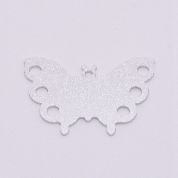 

PandaHall Aluminum Blank Chandelier Components Links, Butterfly Shape, Silver, 31x45x1mm, Hole: 2mm, 10pcs/bag Aluminum Butterfly Silver