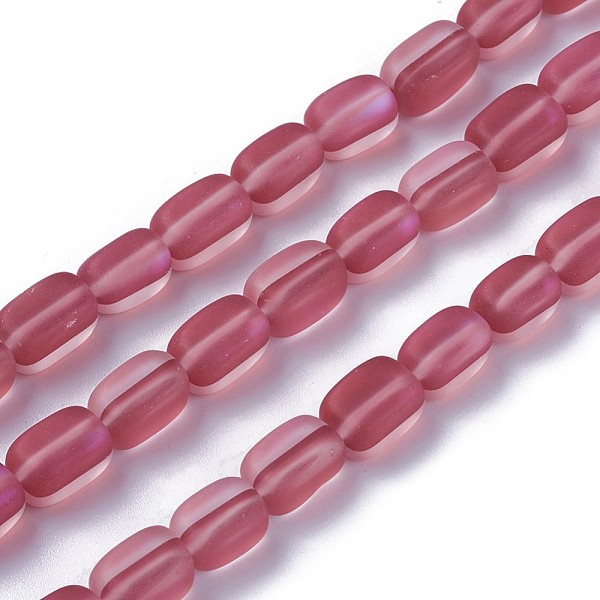 

PandaHall Synthetic Moonstone Beads Strands, Holographic Beads, Frosted, Cuboid, Red, 10.5~11.5x5.5~7.5mm, Hole: 1mm, about 33~34pcs/strand...