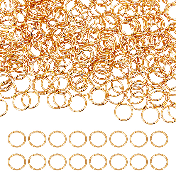

PandaHall Beebeecraft 300Pcs Brass Open Jump Rings, Long-Lasting Plated, Round Ring, Real 18K Gold Plated, 21 Gauge, 7x0.7mm, Inner Diameter...