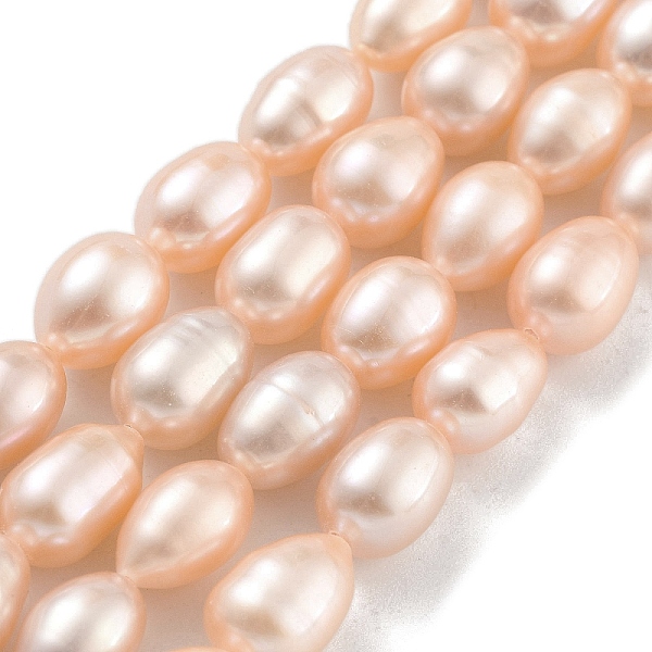 

PandaHall Natural Cultured Freshwater Pearl Beads Strands, Rice, Grade 5A, Light Coral, 7~8mm, Hole: 0.6mm, about 21~22pcs/strand...