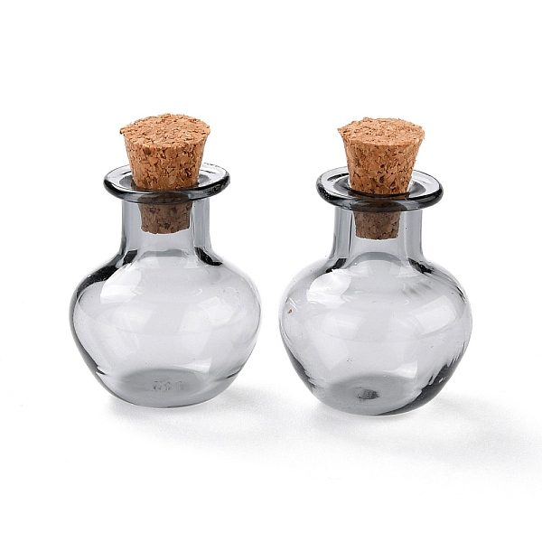 

PandaHall Round Glass Cork Bottles Ornament, Glass Empty Wishing Bottles, DIY Vials for Pendant Decorations, Gainsboro, 1.8x2.3cm Glass..., Gray