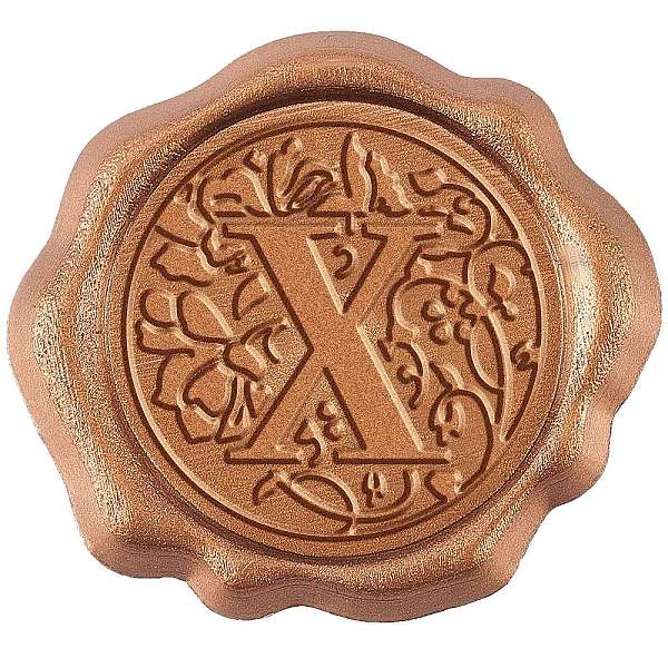 

PandaHall CRASPIRE Adhesive Wax Seal Stickers, For Envelope Seal, Alphabet, Letter.X, 25mm Wax Letter X Gold