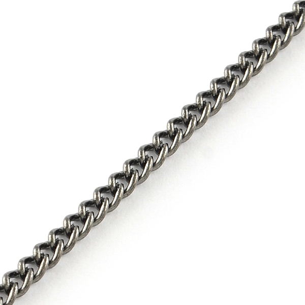 

PandaHall Unwelded Iron Curb Chains, with Spool, Gunmetal, 2.7x2x0.6mm, about 328.08 Feet(100m)/roll Iron