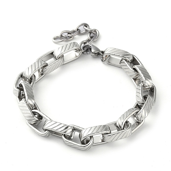 

PandaHall 304 Stainless Steel Box Chain Bracelet, Stainless Steel Color, 7-1/8 inch(18cm) 304 Stainless Steel