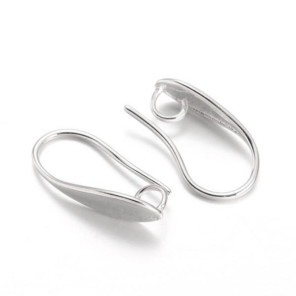 

PandaHall Brass Earring Hooks, with Horizontal Loop, Platinum, 18x5.5x10.5mm, Hole: 3.5mm, Pin: 1mm Brass