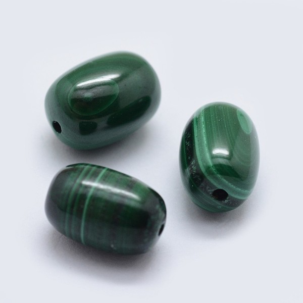 

PandaHall Natural Malachite Beads, Oval, 12x8~9mm, Hole: 1.2mm Malachite Oval