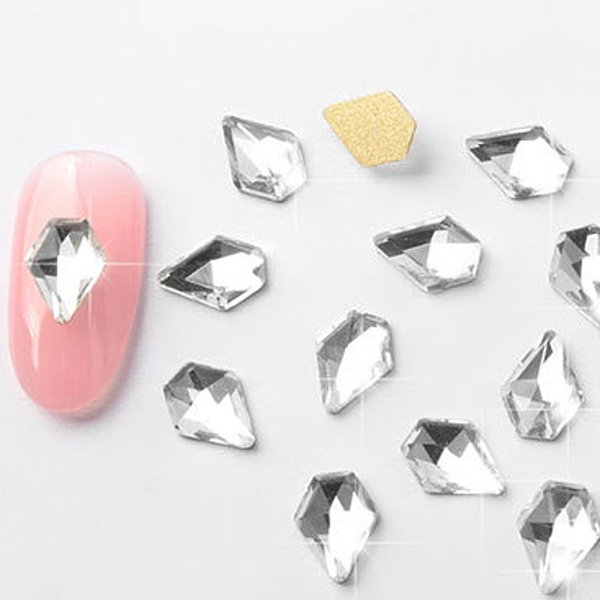 

PandaHall Flat Back Glass Rhinestone Cabochons, Nail Art Decoration Accessories, Faceted, Diamond, Crystal, 8x6mm, 10pcs/bag Rhinestone..., Clear