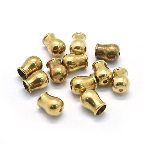 

PandaHall Brass Cord Ends, End Caps, Raw(Unplated), 10x7.5mm, Hole: 1.6mm, Inner Diameter: 5mm Brass