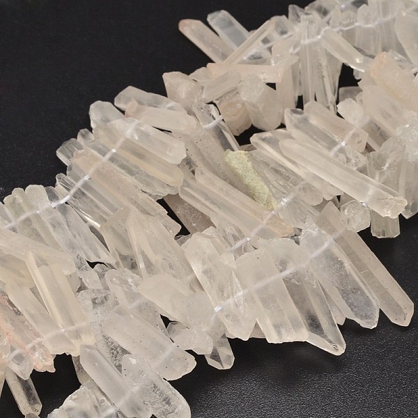

PandaHall Nuggets Frosted Natural Quartz Crystal Bead Strands, 12~40x5~8mm, Hole: 1mm, about 53~82pcs/strand, 15.5 inch Quartz Crystal...