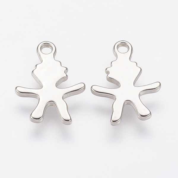 

PandaHall CCB Plastic Pendants, Human, Platinum, 20x14x2mm, Hole: 2mm Plastic Human