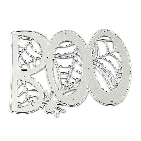 

PandaHall Halloween Carbon Steel Cutting Dies Stencils, for DIY Scrapbooking/Photo Album, Decorative Embossing DIY Paper Card, Word Boo with...