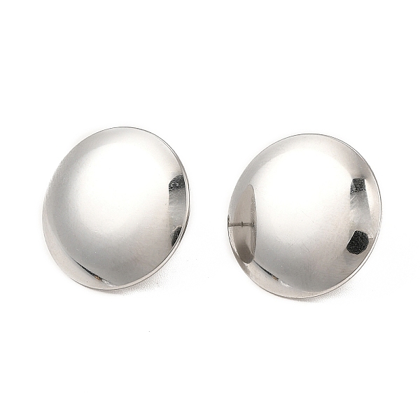 

PandaHall 304 Stainless Steel Flat Round Stud Earrings for Women, Stainless Steel Color, 20mm, Pin: 0.8mm 304 Stainless Steel Flat Round